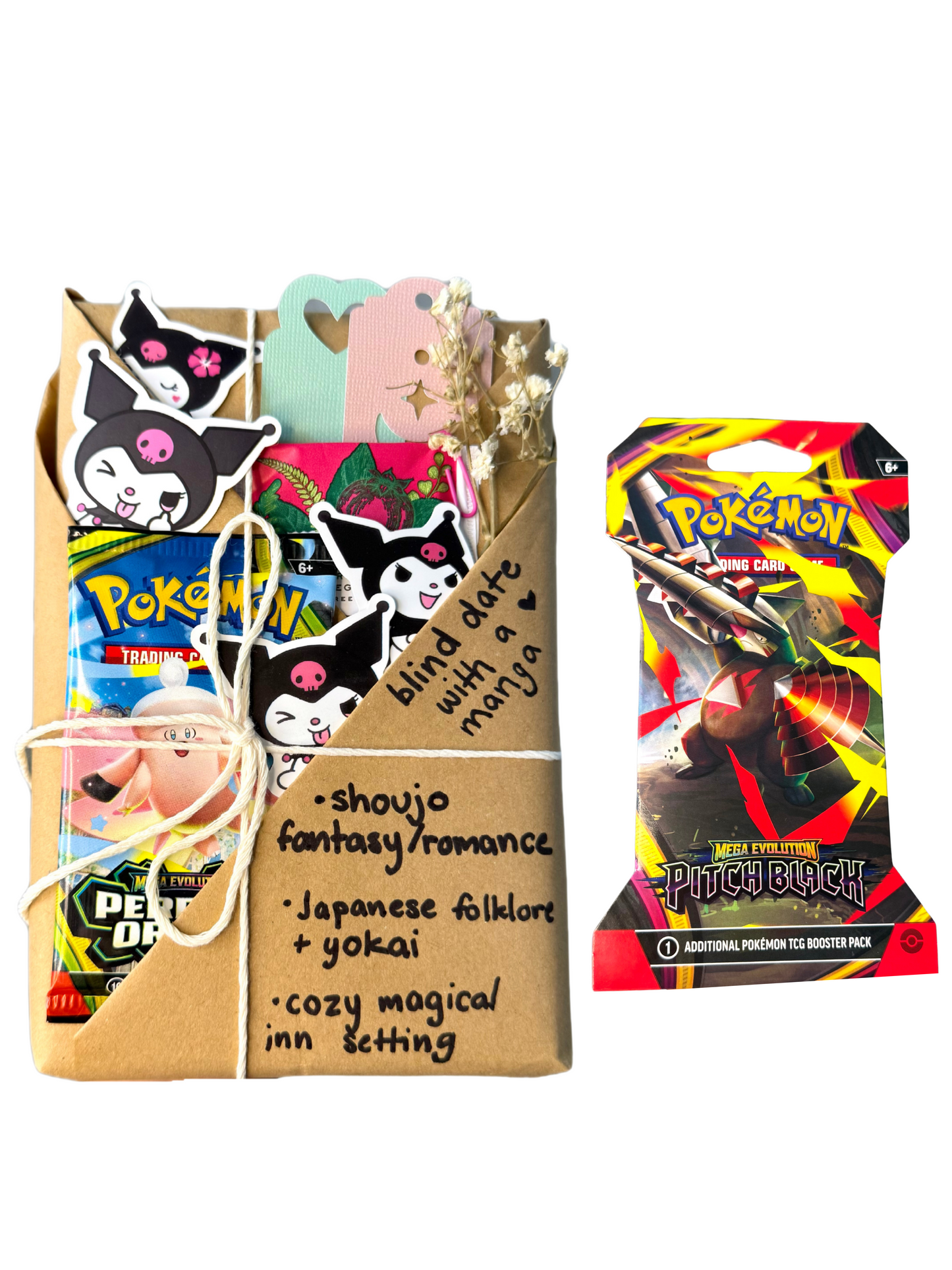 blind date with a SHOUJO FANTASY (2 Volumes) manga & Pokemon gift bundle ⋆˚꩜。