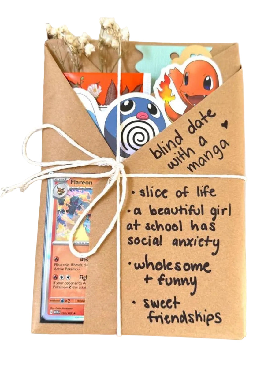 blind date with a SLICE OF LIFE manga & Pokemon gift bundle ⋆˚꩜｡