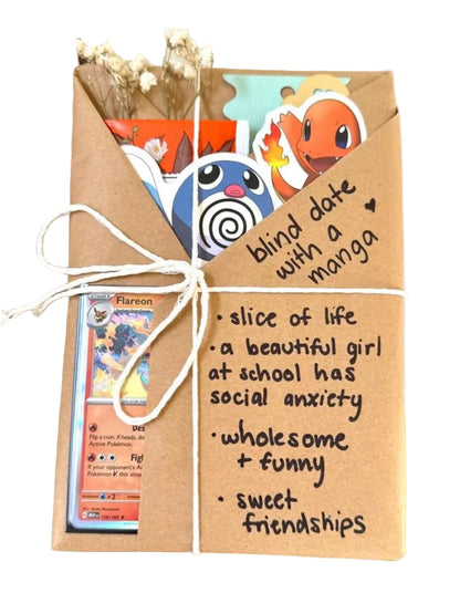 blind date with a SLICE OF LIFE manga & Pokemon gift bundle ⋆˚꩜｡