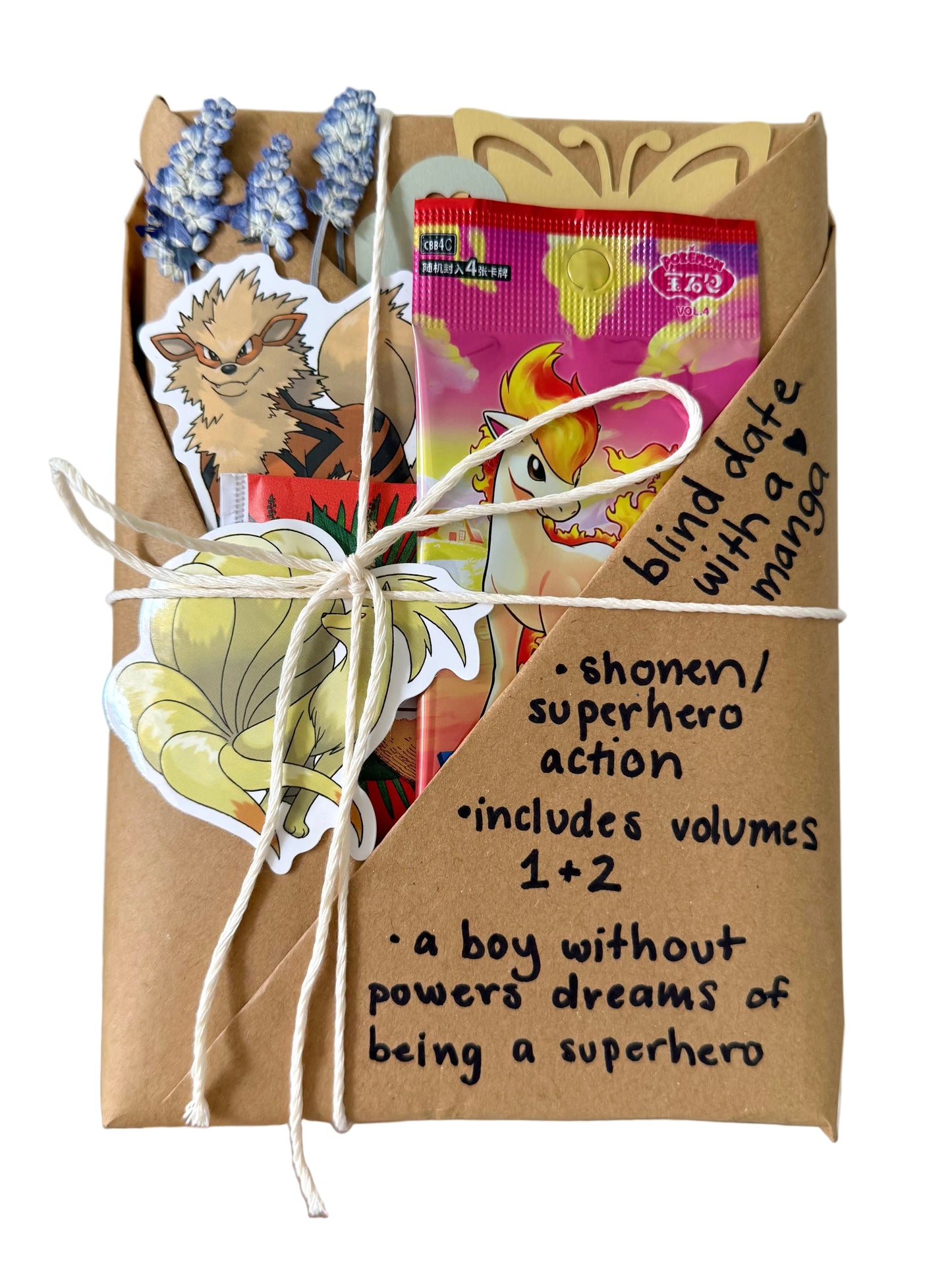 blind date with a SHONEN manga (Volume 1 & 2) & Pokemon gift bundle ⋆˚꩜｡